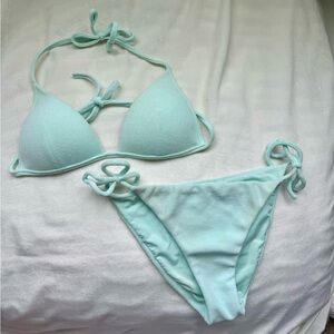 Mint Green Calzedonia Triangle Swimsuit Size S